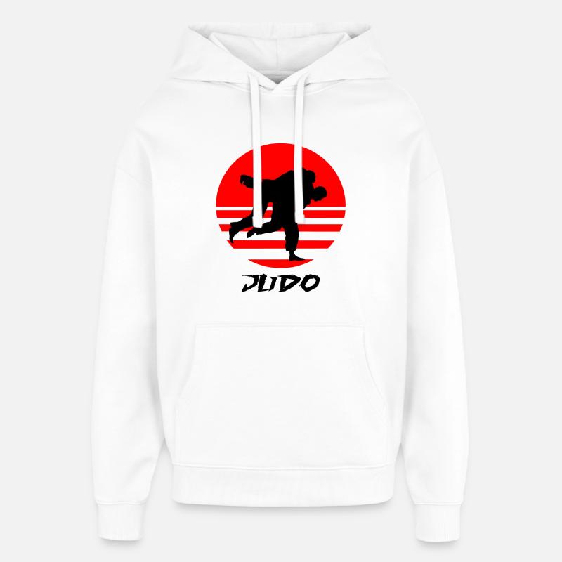 Judo - Sweat à capuche unisexe Stanley/Stella Oversized - blanc