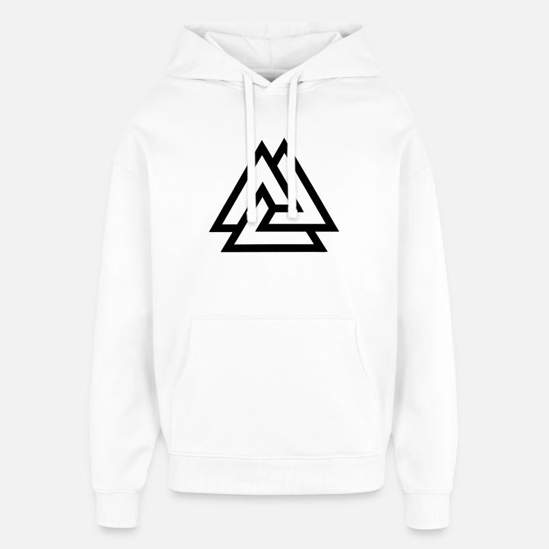 Valknut knot fallen in battle - Oversized Unisex Hoodie by Stanley/Stella - white