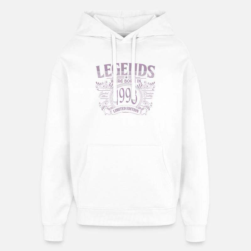 Millésime 1993 Anniversaire - Sweat à capuche unisexe Stanley/Stella Oversized - blanc