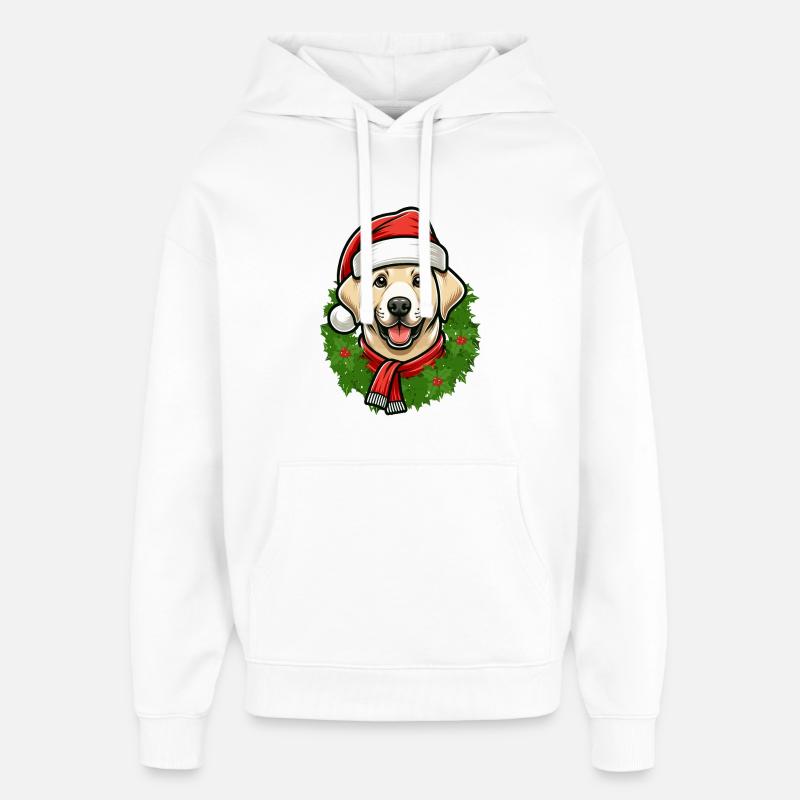 Weihnachts Labrador Hunde-Freunde - Oversized Unisex Hoodie von Stanley/Stella - Weiß