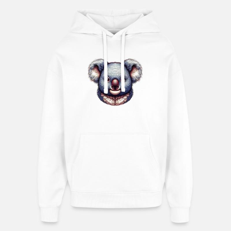 Koala - Sweat à capuche unisexe Stanley/Stella Oversized - blanc