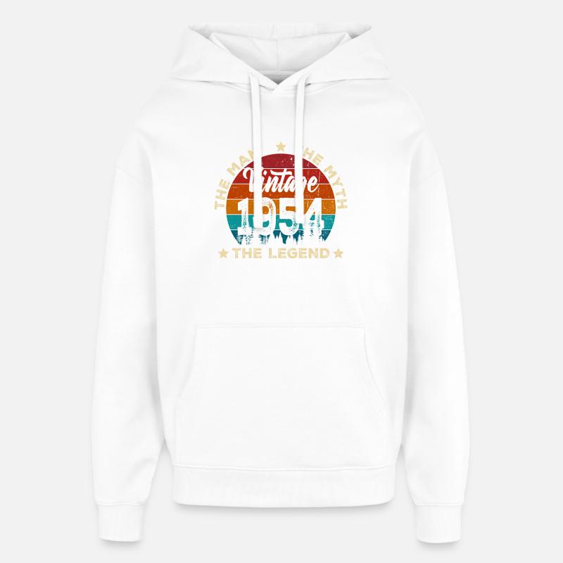 Millésime 1954 Légende Logo - Sweat à capuche unisexe Stanley/Stella Oversized - blanc