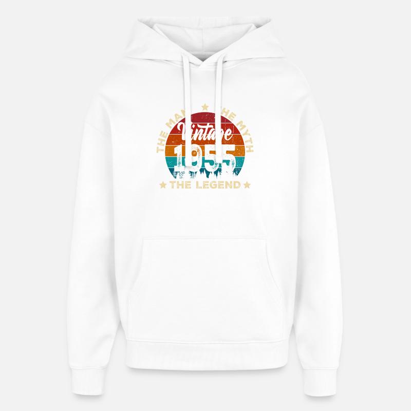 Millésime 1955 Légende - Sweat à capuche unisexe Stanley/Stella Oversized - blanc