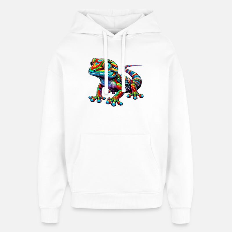Gecko - Oversized Unisex Hoodie von Stanley/Stella - Weiß