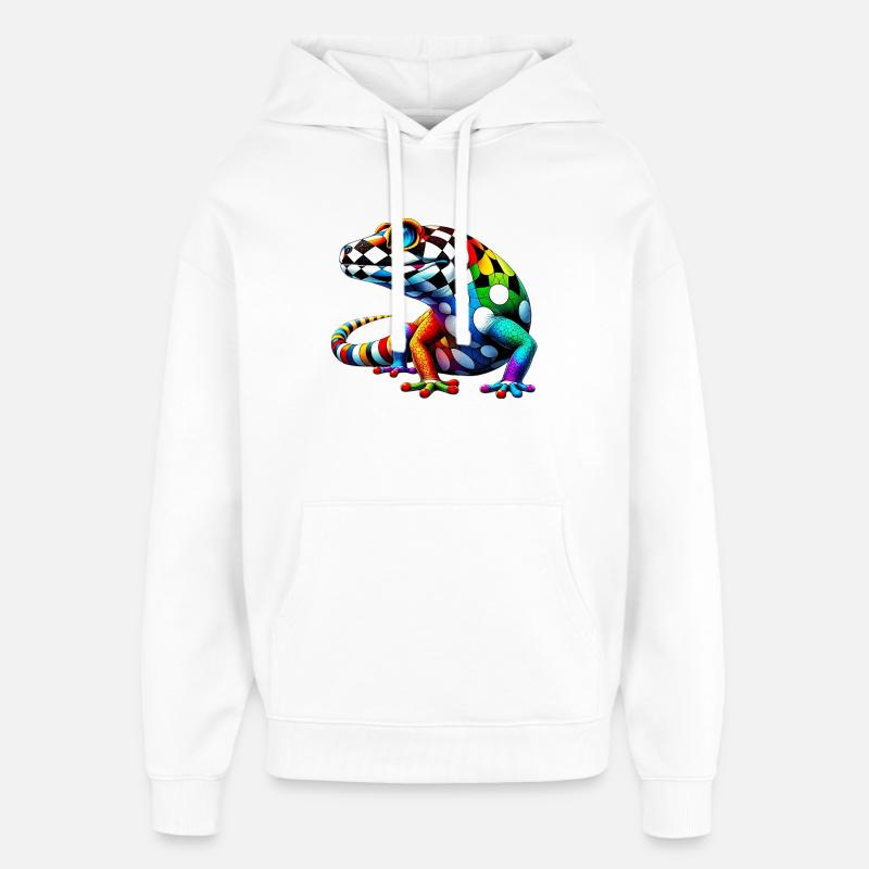 Gecko - Sweat à capuche unisexe Stanley/Stella Oversized - blanc