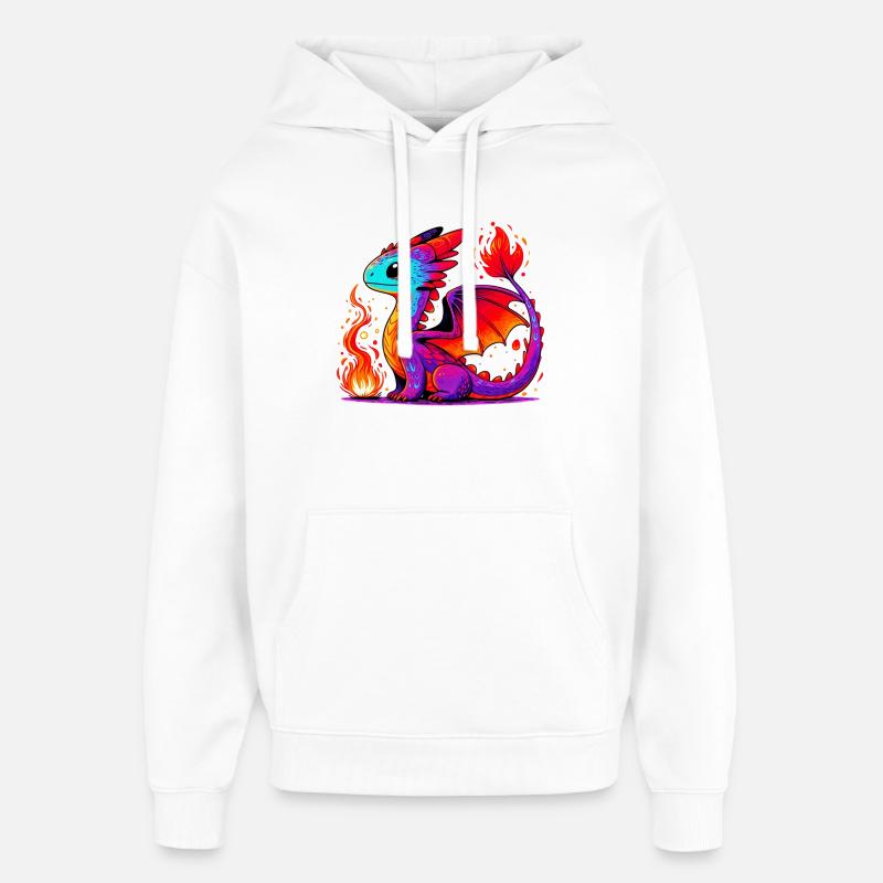 Dragon - Sweat à capuche unisexe Stanley/Stella Oversized - blanc