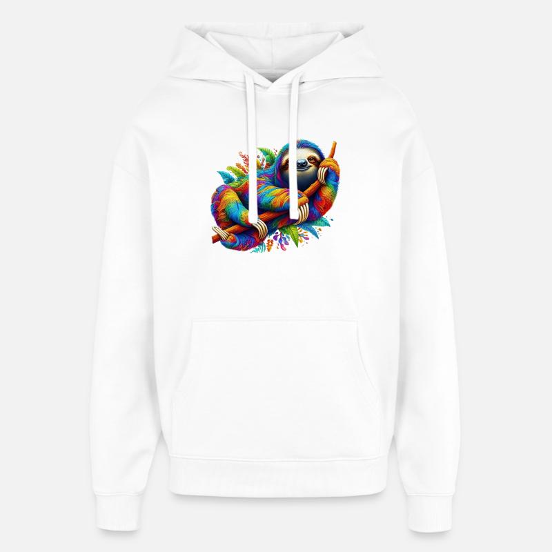 Paresse - Sweat à capuche unisexe Stanley/Stella Oversized - blanc
