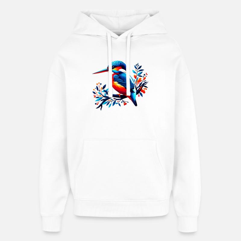 Eisvogel - Oversized Unisex Hoodie von Stanley/Stella - Weiß