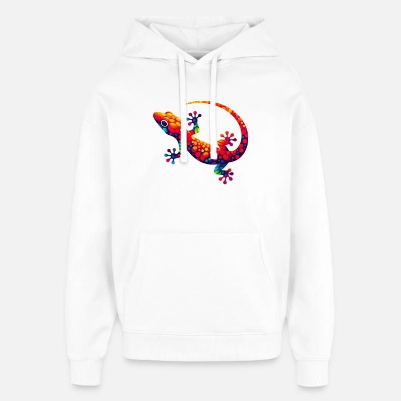 Gecko - Sweat à capuche unisexe Stanley/Stella Oversized - blanc