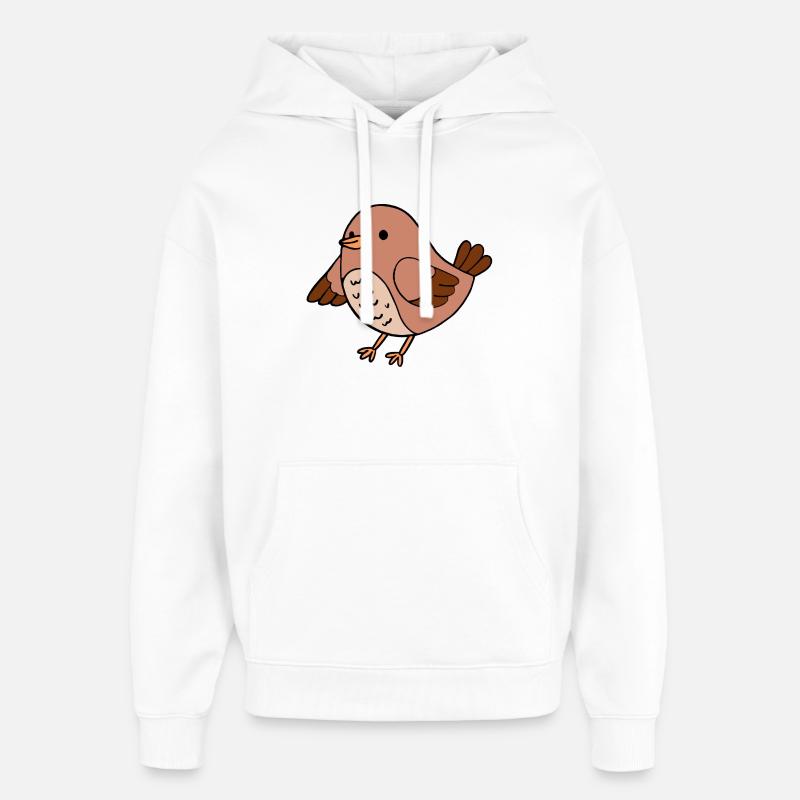 Oiseau - Sweat à capuche unisexe Stanley/Stella Oversized - blanc