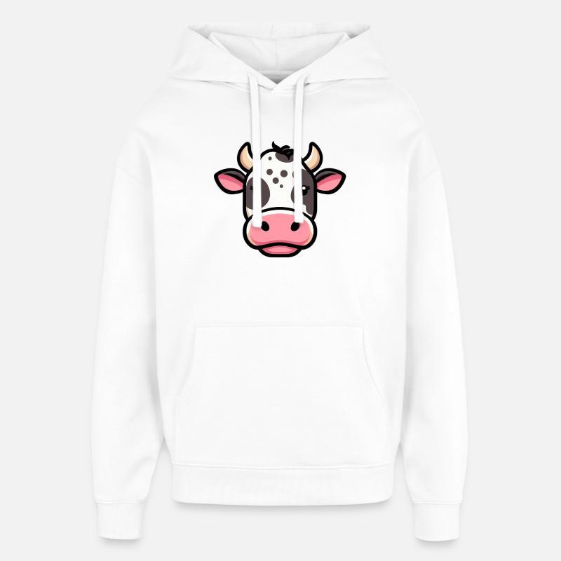 Vache - Sweat à capuche unisexe Stanley/Stella Oversized - blanc