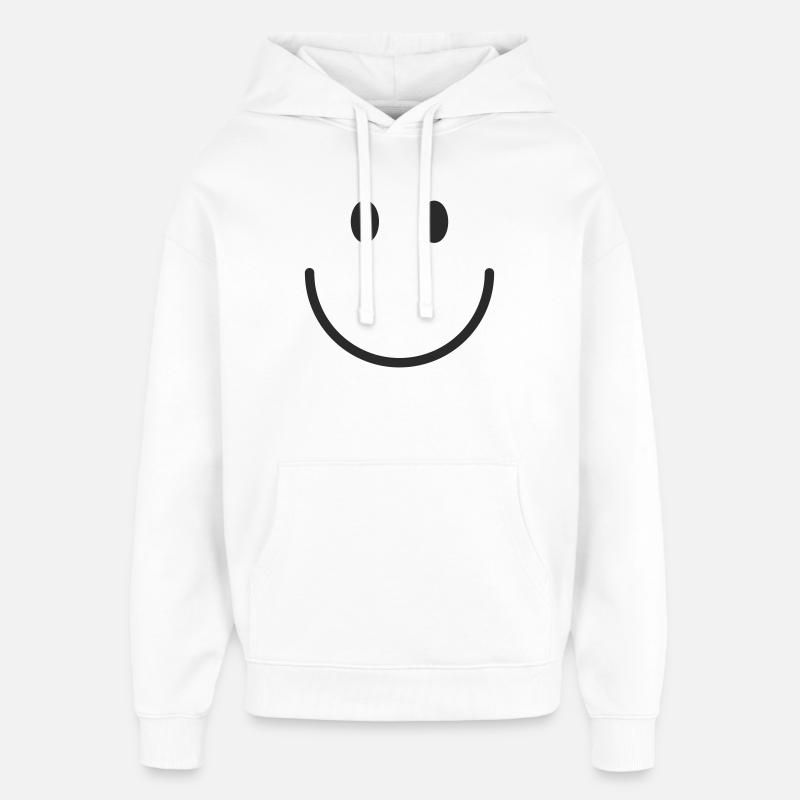Smiley lachen lächle smile - Oversized Unisex Hoodie von Stanley/Stella - Weiß