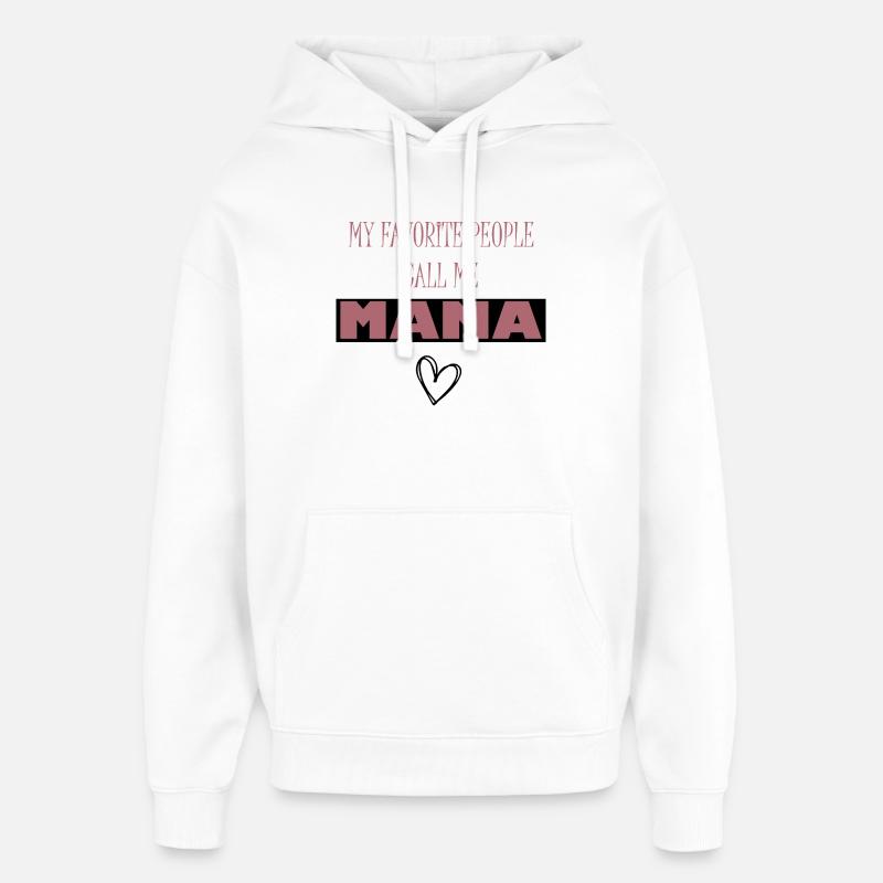 Message d'amour pour maman - Sweat à capuche unisexe Stanley/Stella Oversized - blanc