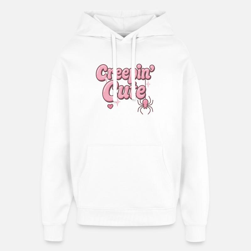 Creepin Mignon / Y2K Halloween Design - Sweat à capuche unisexe Stanley/Stella Oversized - blanc