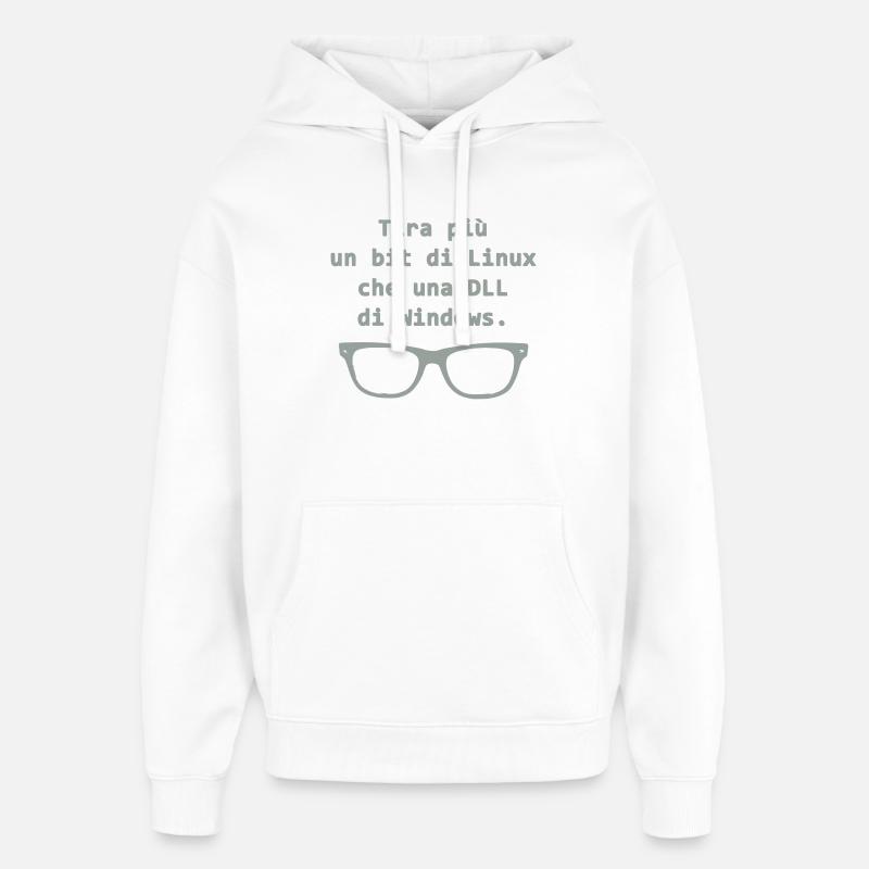 Linux - Oversized Unisex Hoodie by Stanley/Stella - white