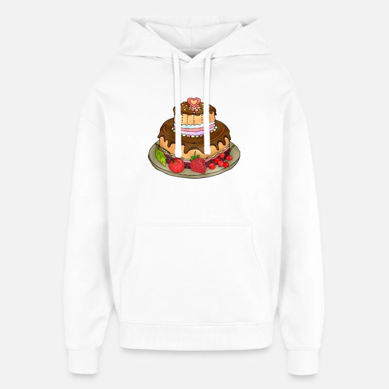 Gâteau - Sweat à capuche unisexe Stanley/Stella Oversized - blanc