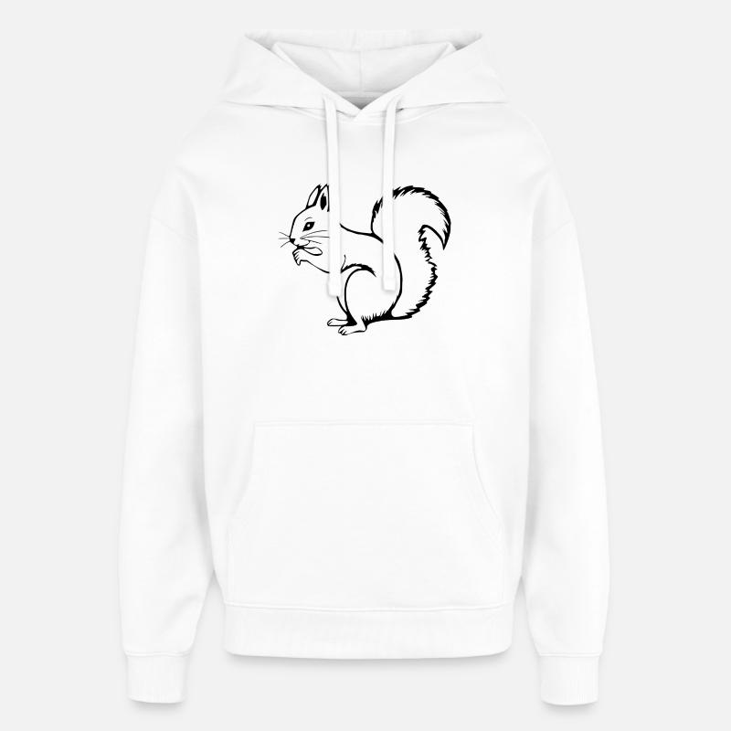 Eichhörnchen - Oversized Unisex Hoodie von Stanley/Stella - Weiß