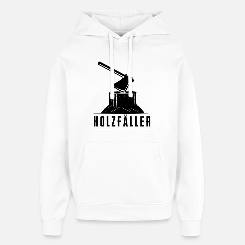 bûcheron - Sweat à capuche unisexe Stanley/Stella Oversized - blanc