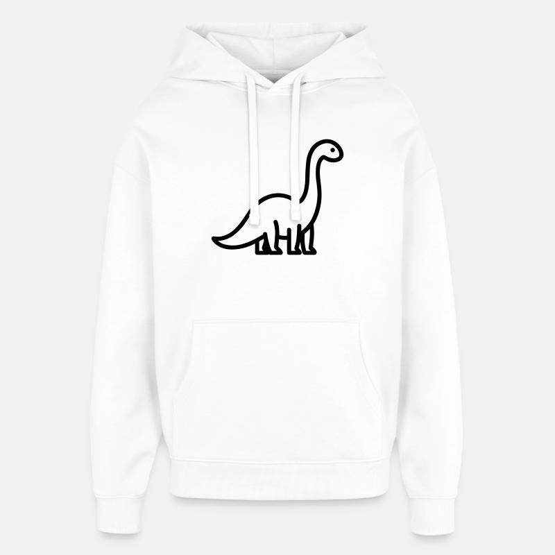 Brontosaure - Sweat à capuche unisexe Stanley/Stella Oversized - blanc