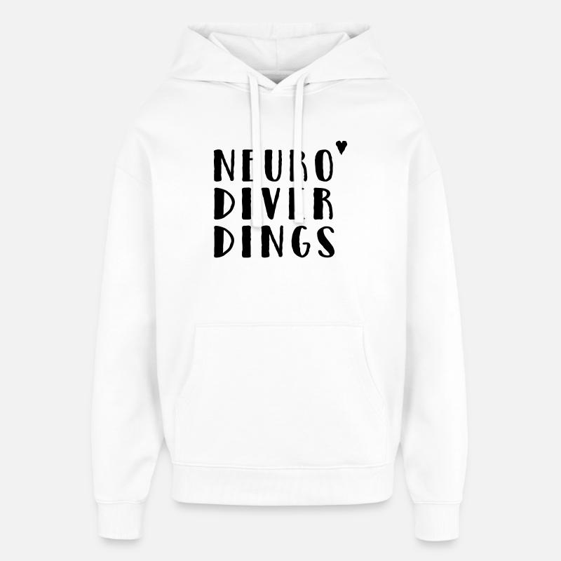 Neurodiverdings - Sweat à capuche unisexe Stanley/Stella Oversized - blanc