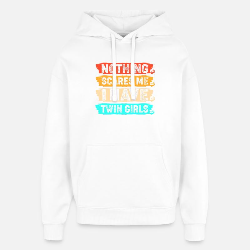 Père Gémeaux Papa Gémeaux - Sweat à capuche unisexe Stanley/Stella Oversized - blanc