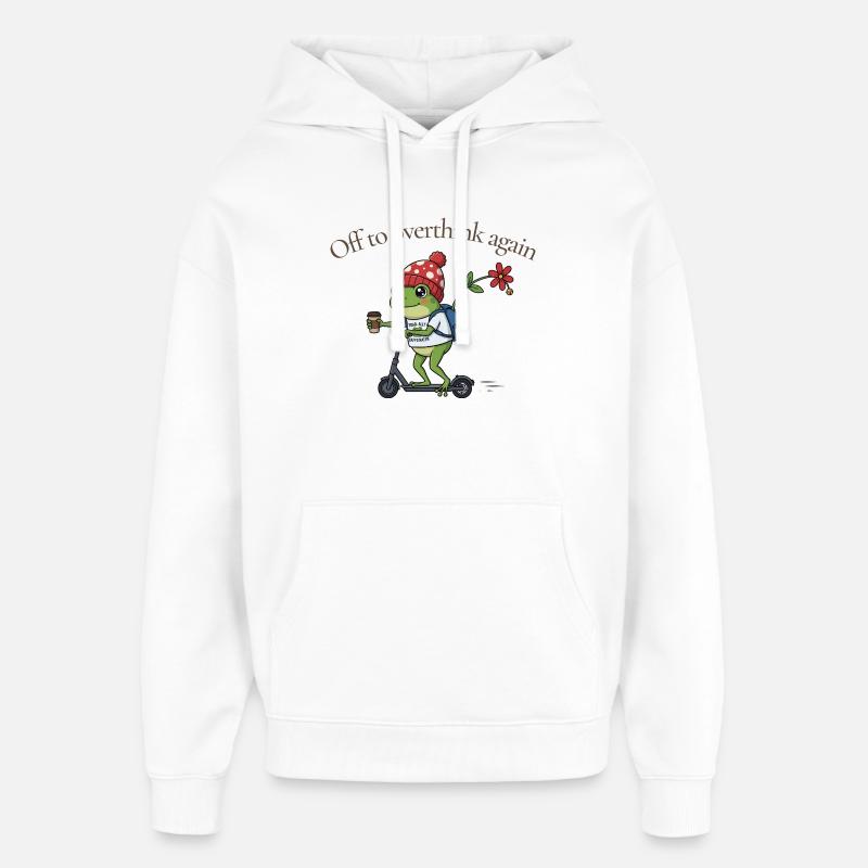 Toad-ally caffeinated Frosch - Oversized Unisex Hoodie von Stanley/Stella - Weiß