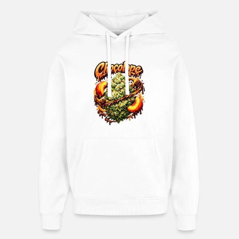 Gravure graffiti Chocolope Peach - Sweat à capuche unisexe Stanley/Stella Oversized - blanc