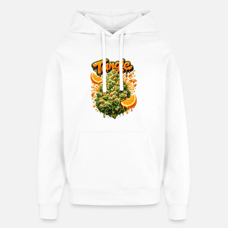 Tangie Orange Graffiti Print - Sweat à capuche unisexe Stanley/Stella Oversized - blanc