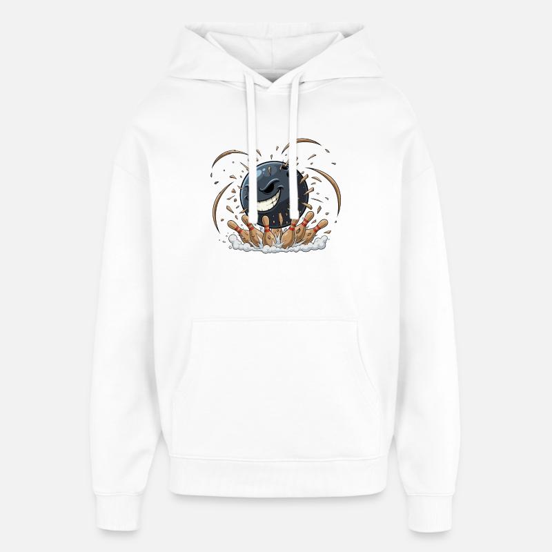 Chaos de bowling à boule - Sweat à capuche unisexe Stanley/Stella Oversized - blanc