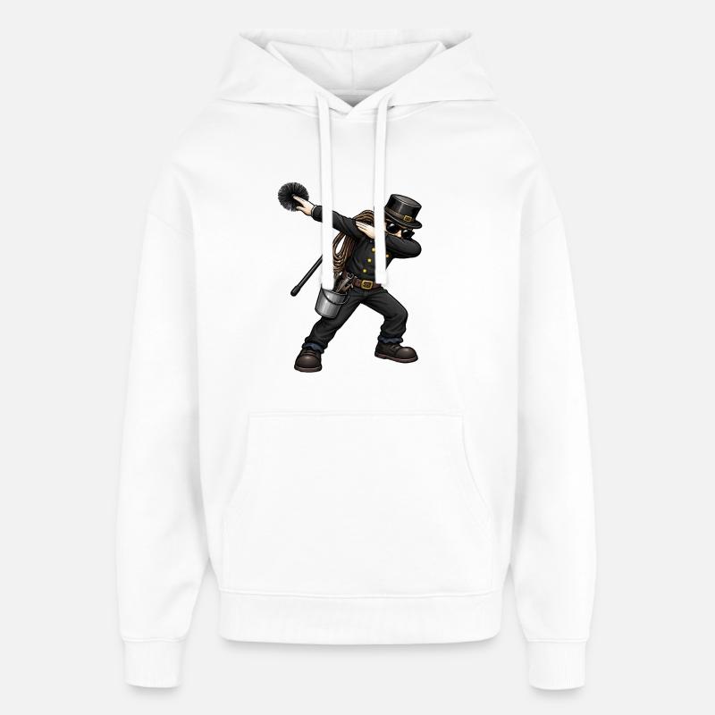 Ramoneur à Tamponnage - Sweat à capuche unisexe Stanley/Stella Oversized - blanc
