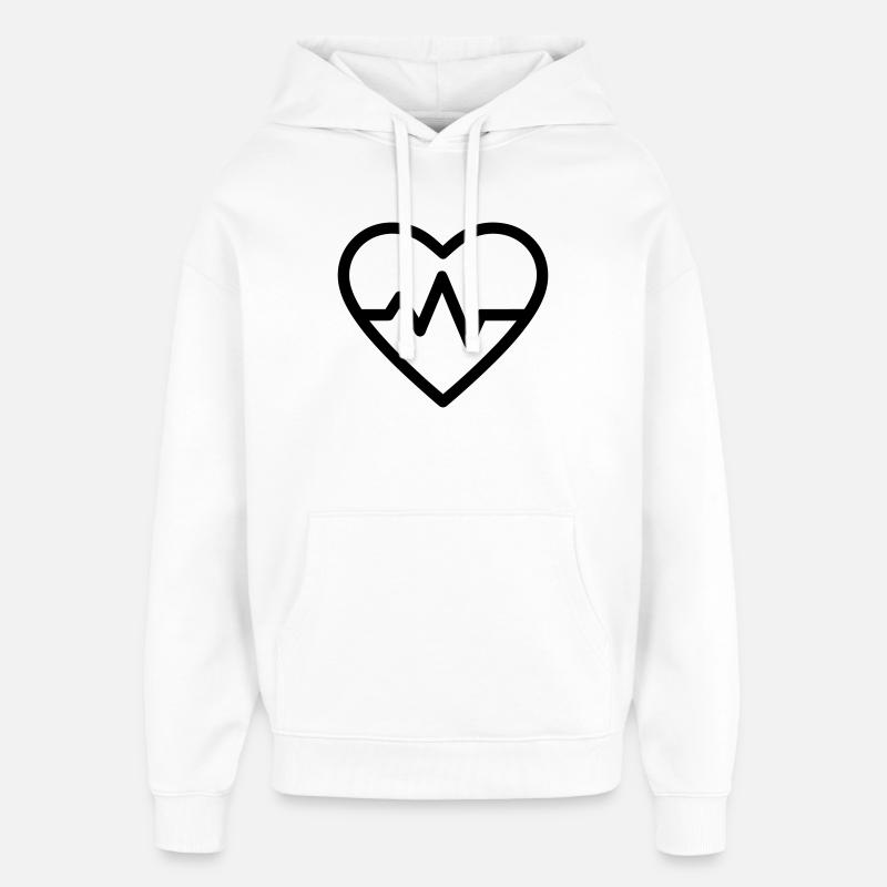 pulsation - Sweat à capuche unisexe Stanley/Stella Oversized - blanc