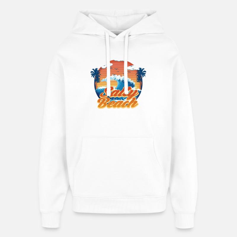 Salziger Strand - Oversized Unisex Hoodie von Stanley/Stella - Weiß