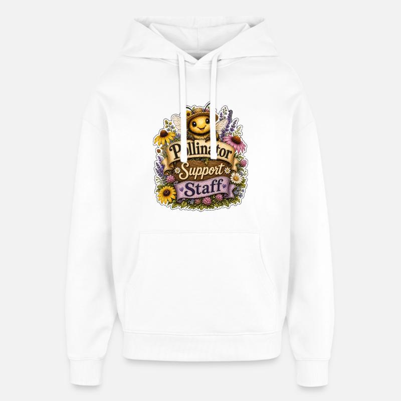 Pollinator Support Staff - Oversized Unisex Hoodie by Stanley/Stella - white