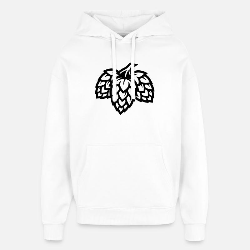 Hops Barley Malt Brewery - Oversized Unisex Hoodie by Stanley/Stella - white