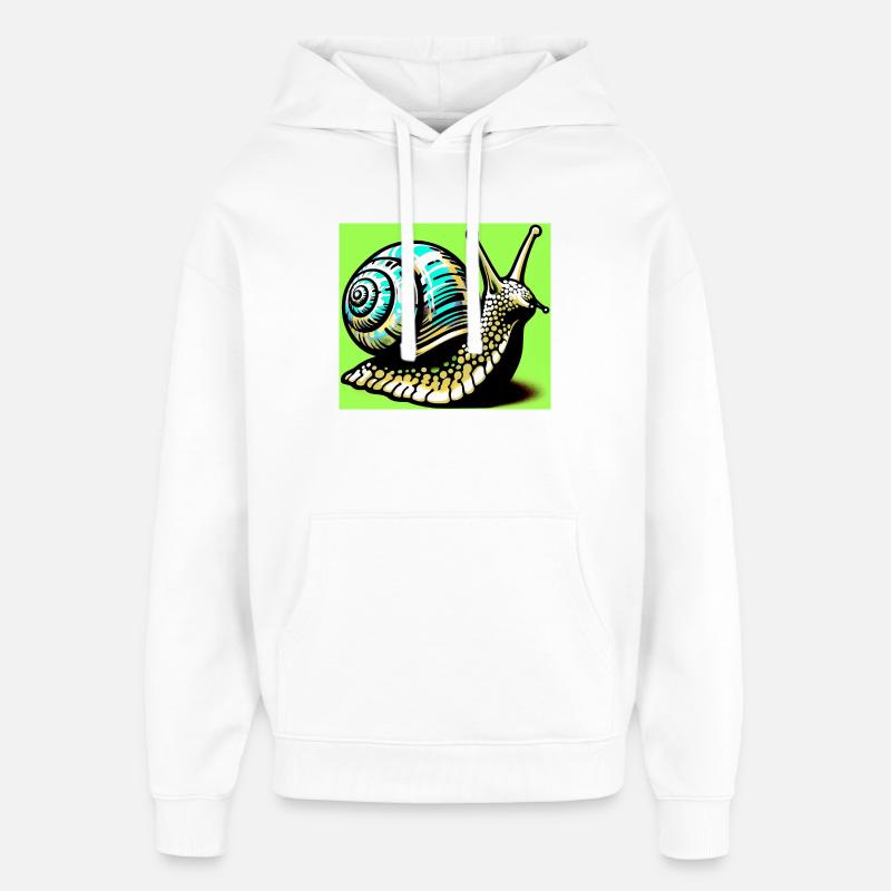 Escargot - Sweat à capuche unisexe Stanley/Stella Oversized - blanc