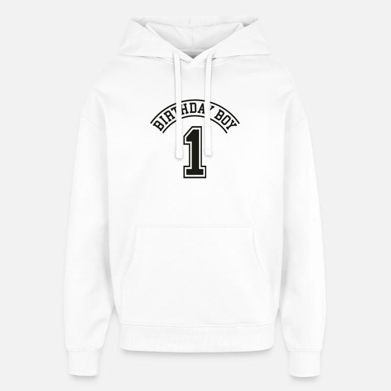 Garçon d'anniversaire 1 année - Sweat à capuche unisexe Stanley/Stella Oversized - blanc