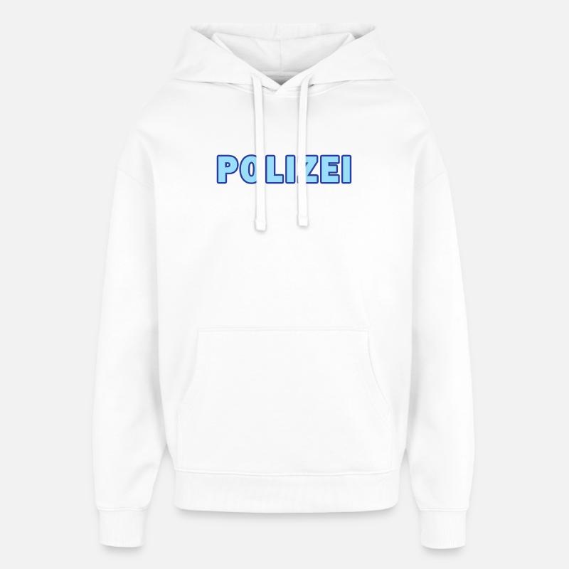 Polizei blockiert Neontext - Oversized Unisex Hoodie von Stanley/Stella - Weiß
