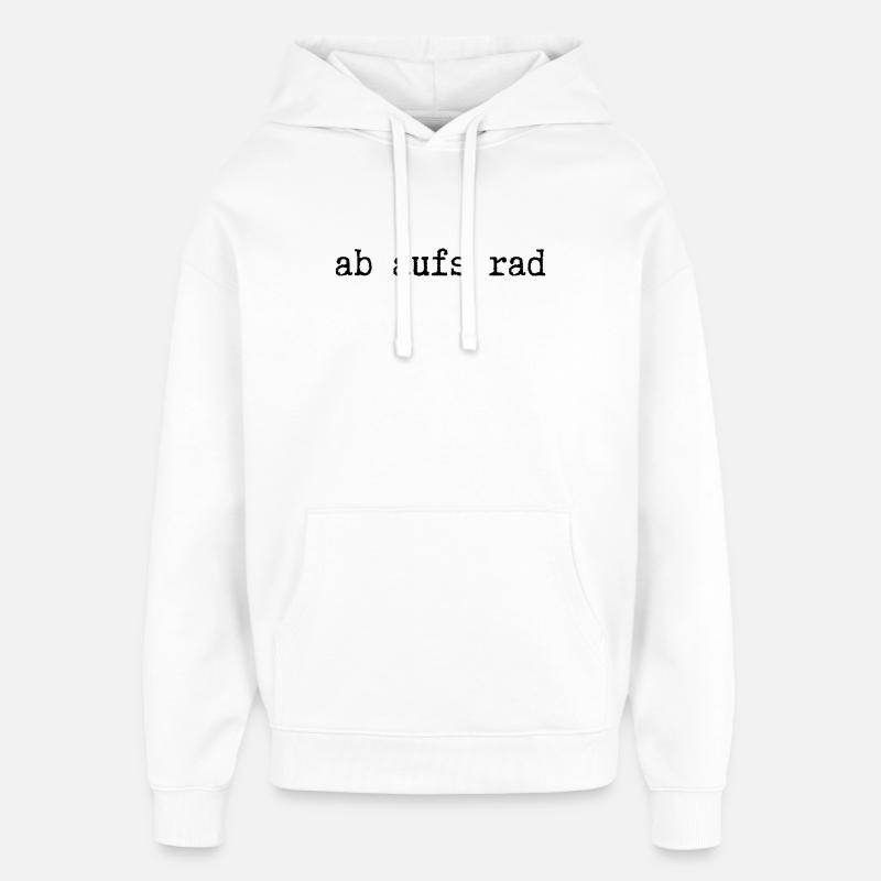 Direction le vélo - Sweat à capuche unisexe Stanley/Stella Oversized - blanc