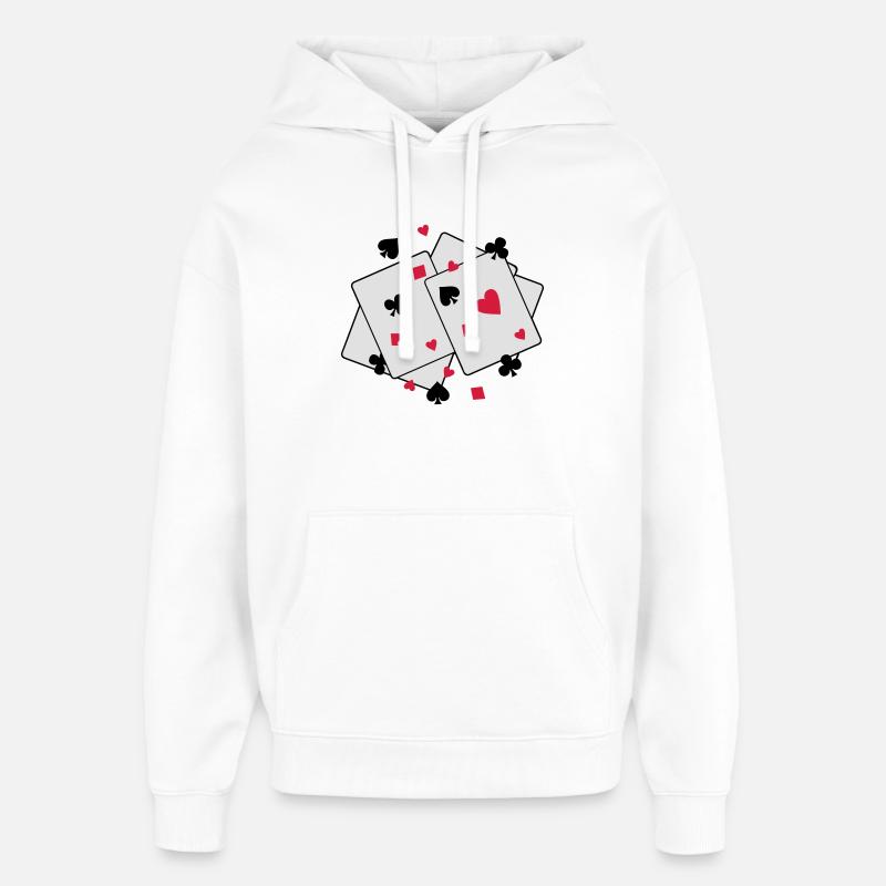 cards2 - Sweat à capuche unisexe Stanley/Stella Oversized - blanc