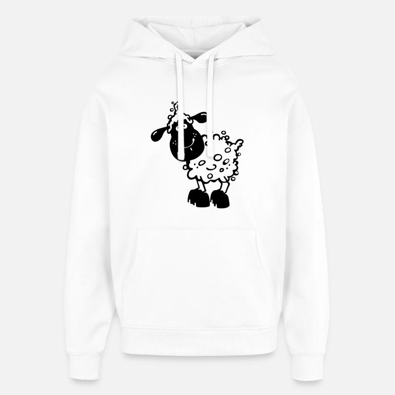 Petit mouton - Ferme - Sweat à capuche unisexe Stanley/Stella Oversized - blanc