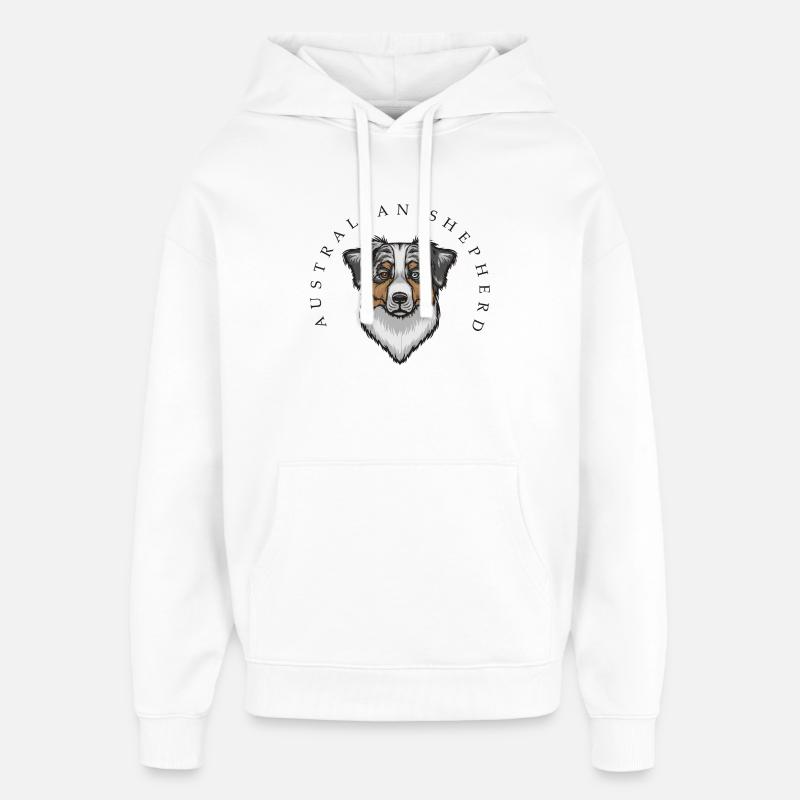 Australian Shepherd - Sweat à capuche unisexe Stanley/Stella Oversized - blanc