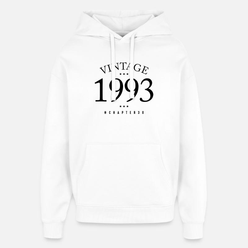 Millésime 1993 - Sweat à capuche unisexe Stanley/Stella Oversized - blanc