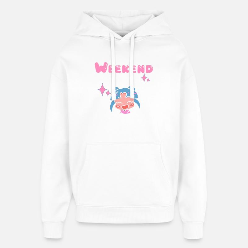 weekend - Sweat à capuche unisexe Stanley/Stella Oversized - blanc