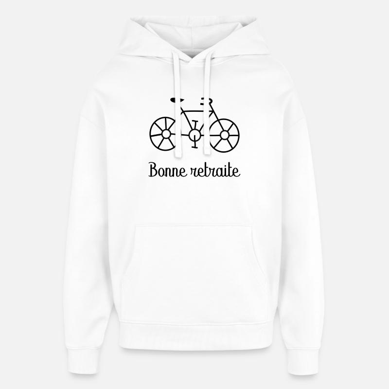 RETRAITE. BONNE RETRAITE. JOYEUSE RETRAITE - Sweat à capuche unisexe Stanley/Stella Oversized - blanc