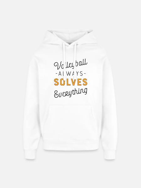 Volleyball - Oversized Unisex Hoodie by Stanley/Stella - white
