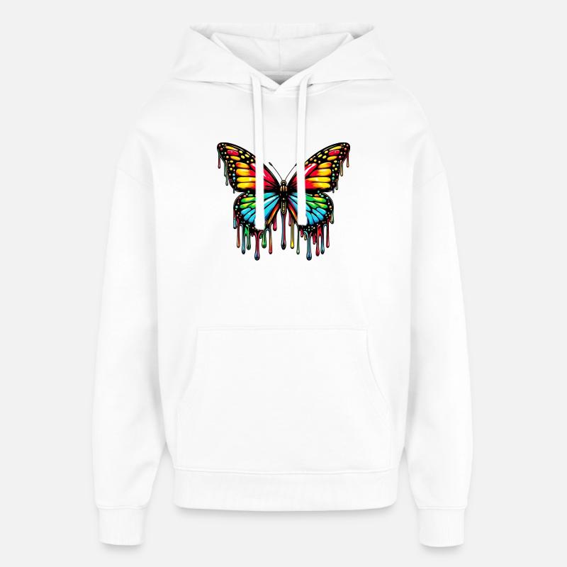 Papillon - Sweat à capuche unisexe Stanley/Stella Oversized - blanc