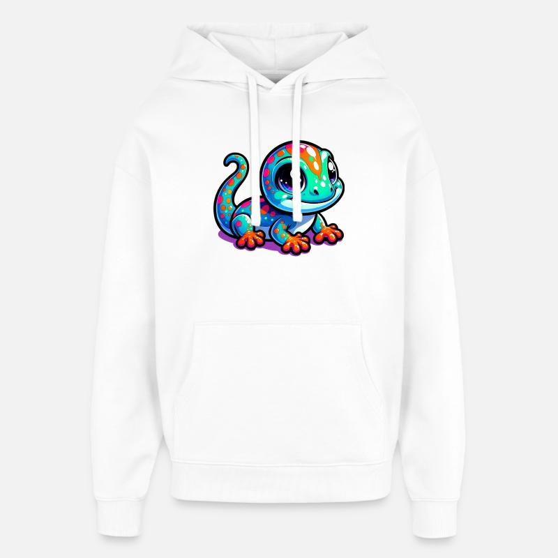 Gecko - Sweat à capuche unisexe Stanley/Stella Oversized - blanc