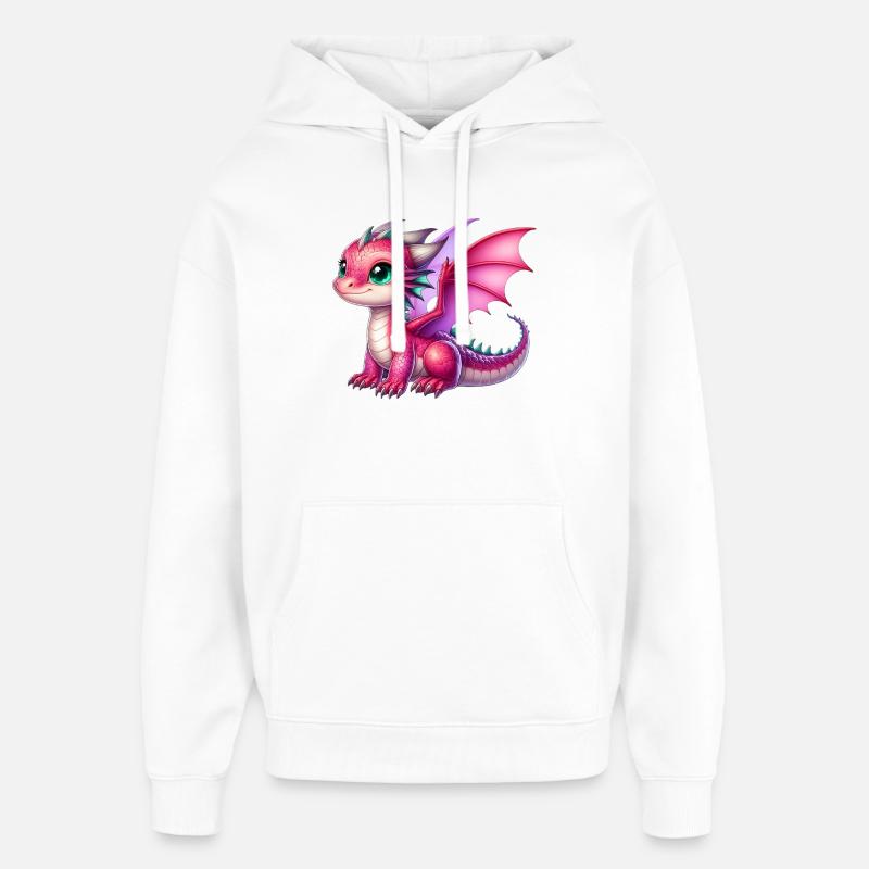 Drache - Oversized Unisex Hoodie von Stanley/Stella - Weiß