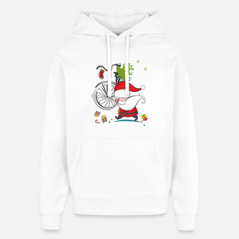 Le Père Noël sous pression - Sweat à capuche unisexe Stanley/Stella Oversized - blanc
