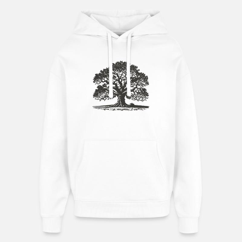 Eiche - Oversized Unisex Hoodie von Stanley/Stella - Weiß